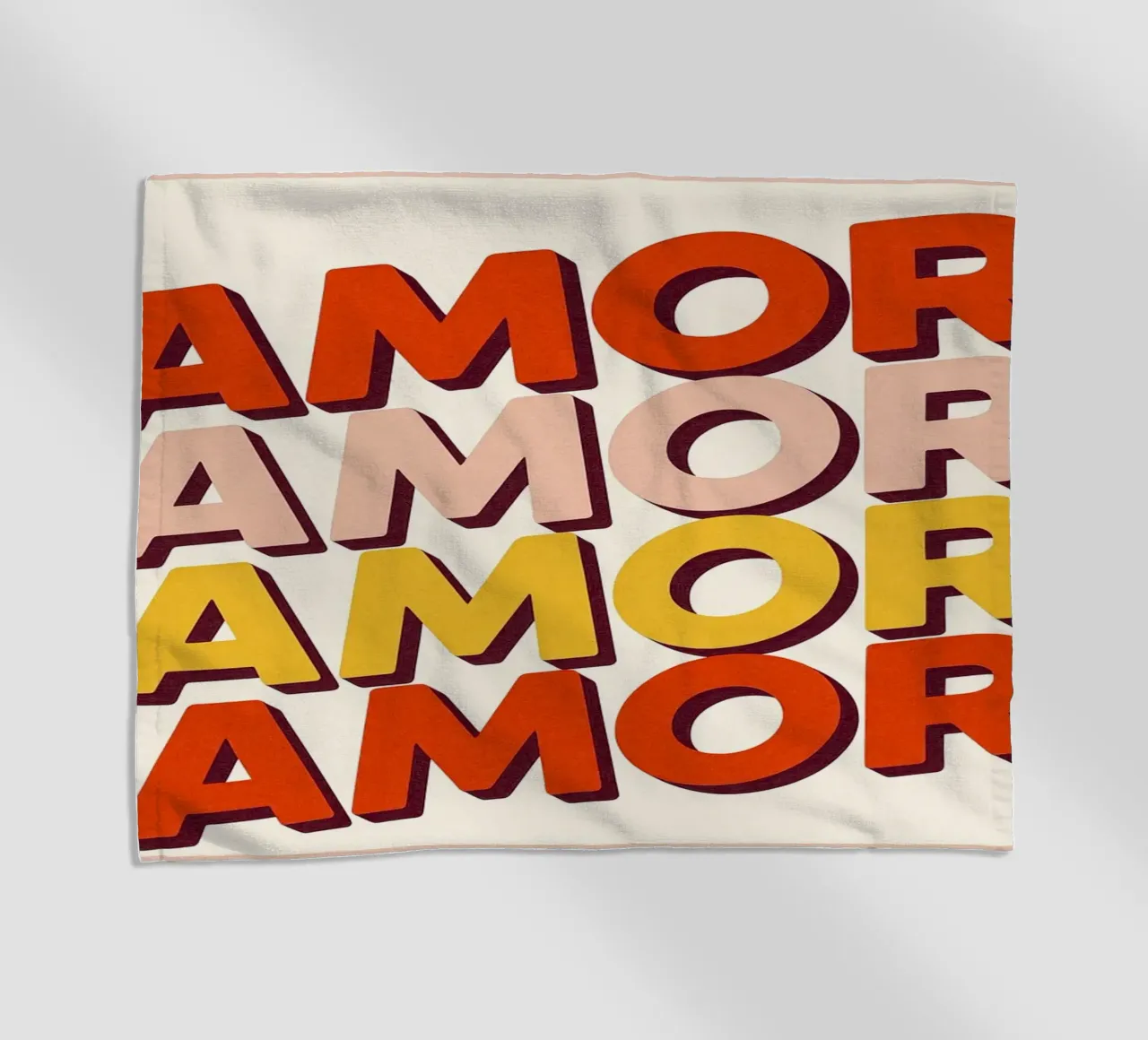 Poster Amor Coloré - Poster tipografico retrò telo mare da JETLAG | affiches voyage