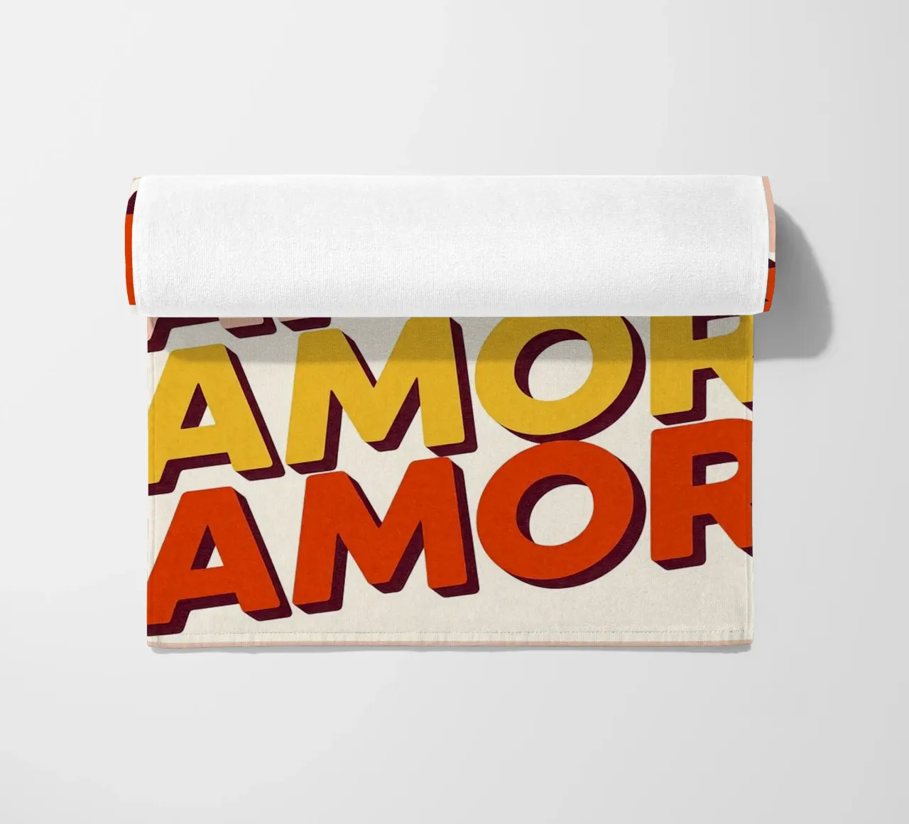 Poster Amor Coloré - Poster tipografico retrò telo mare da JETLAG | affiches voyage