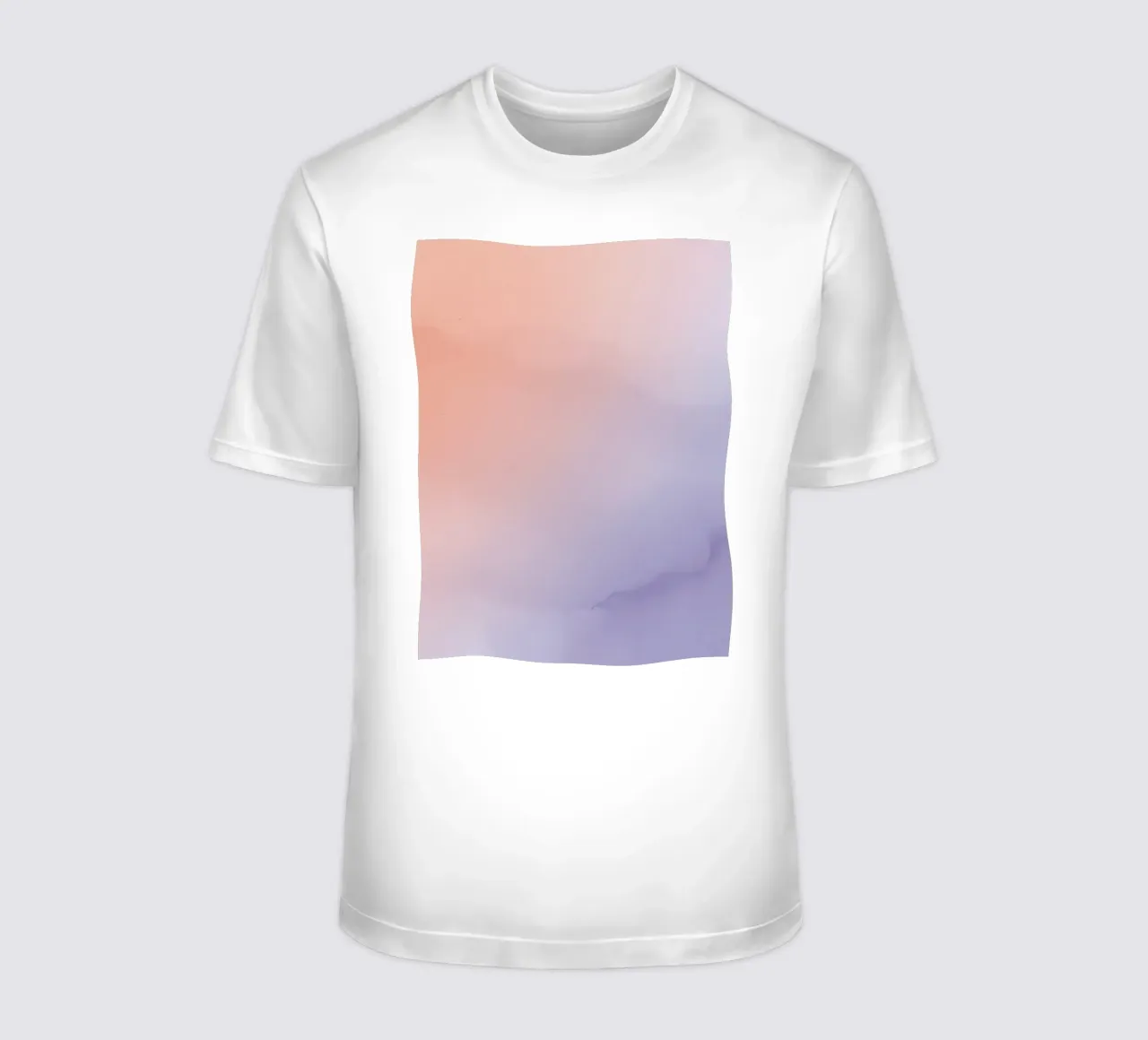 Peach to Lavender Gradient Background t-shirt by DesignDoodle