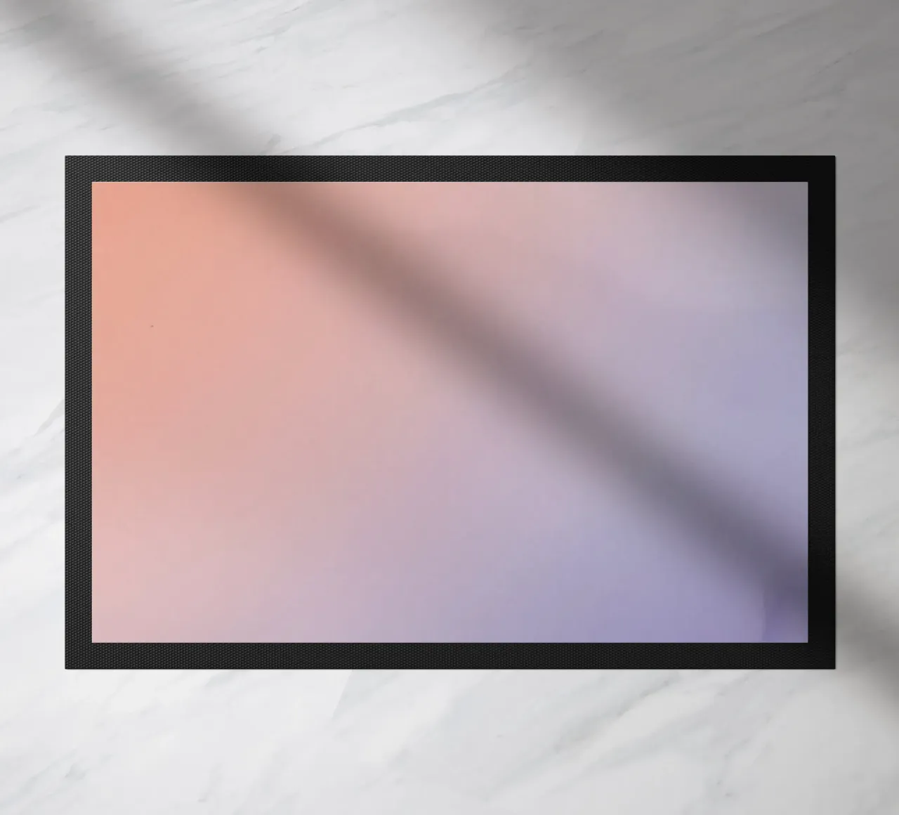 Peach to Lavender Gradient Background doormat by DesignDoodle