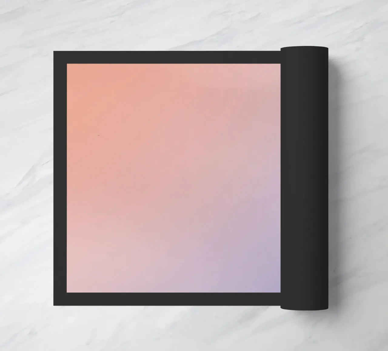 Peach to Lavender Gradient Background doormat by DesignDoodle