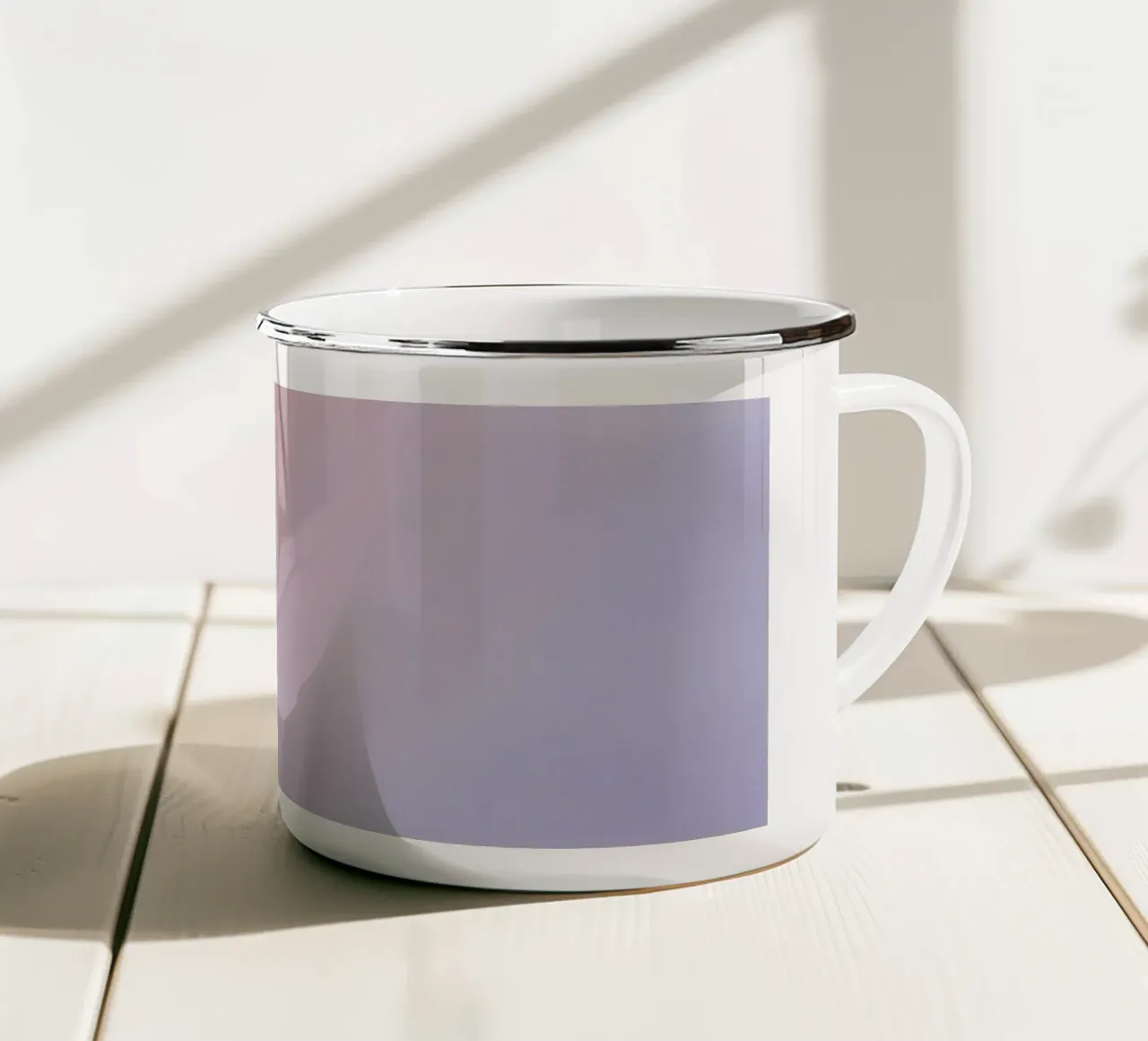 Peach to Lavender Gradient Background enamel mug by DesignDoodle
