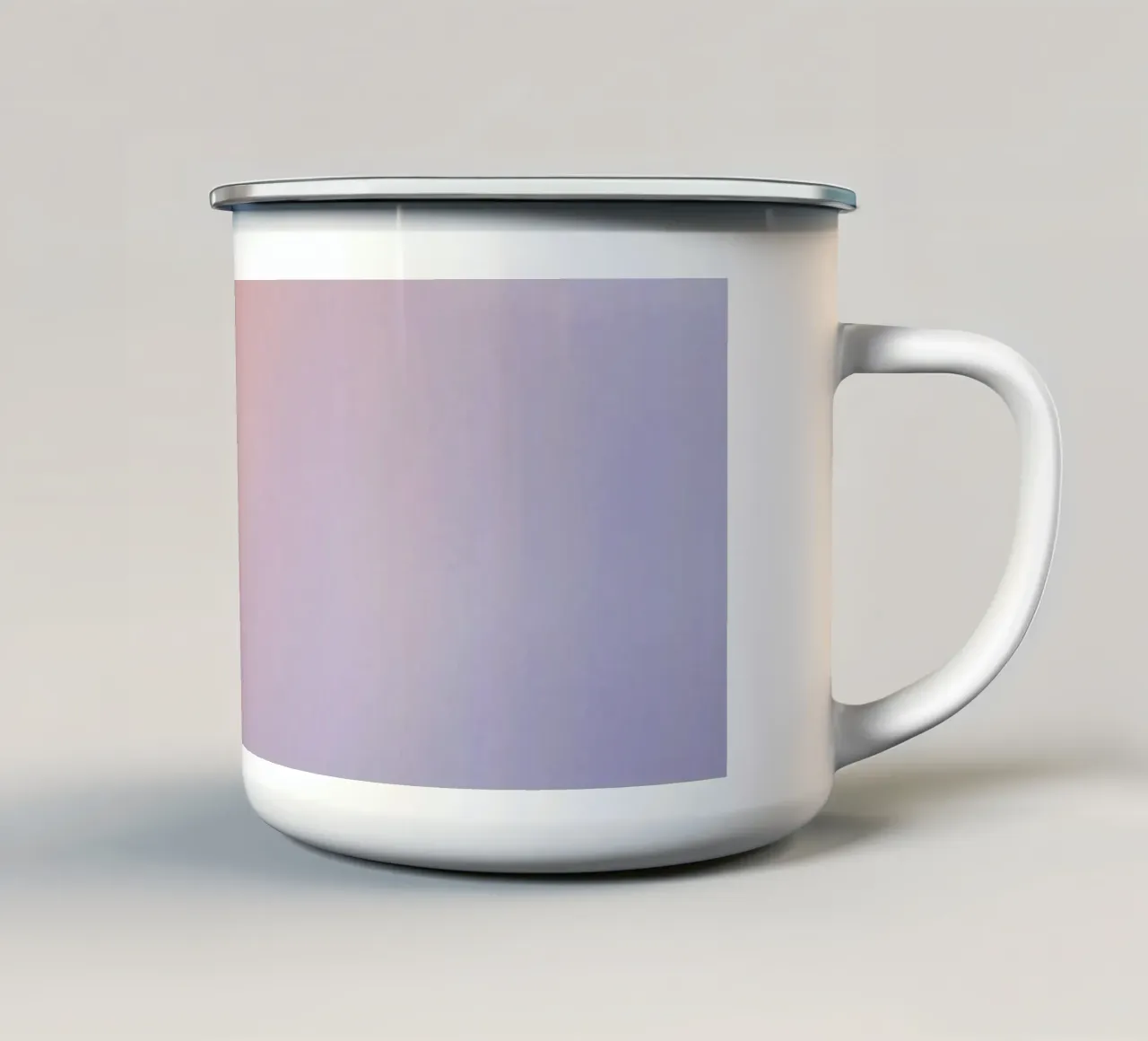 Peach to Lavender Gradient Background enamel mug by DesignDoodle