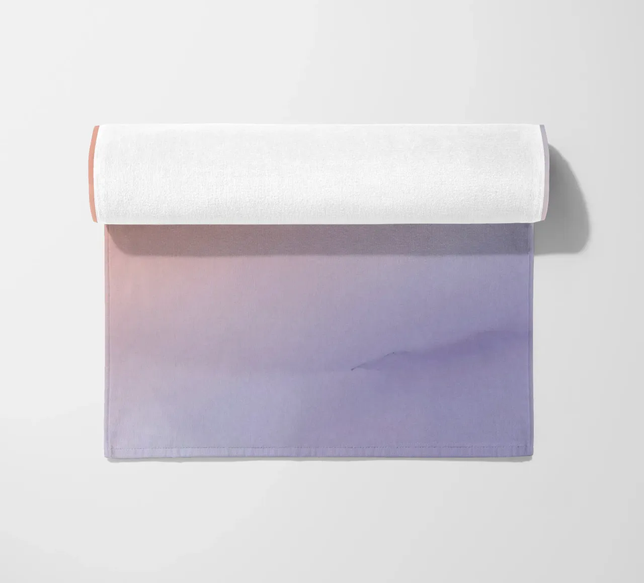 Peach to Lavender Gradient Background beach towel by DesignDoodle