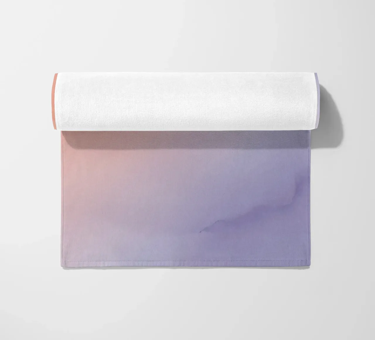 Peach to Lavender Gradient Background beach towel by DesignDoodle