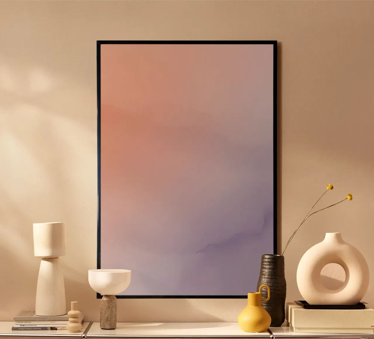 Peach to Lavender Gradient Background hahnemühle by DesignDoodle