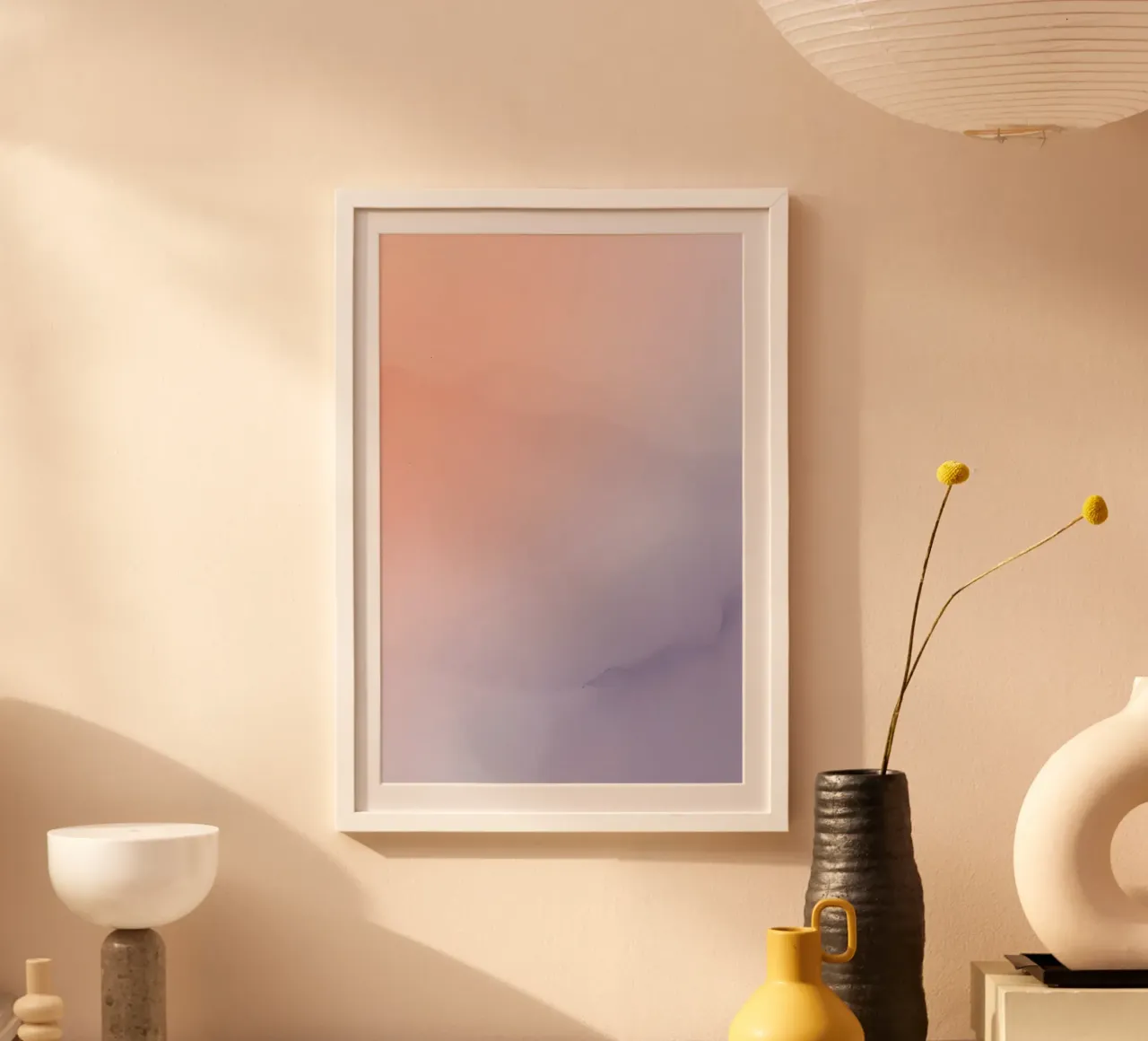 Peach to Lavender Gradient Background hahnemühle by DesignDoodle