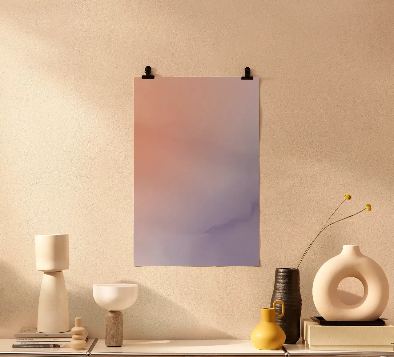 Peach to Lavender Gradient Background hahnemühle by DesignDoodle