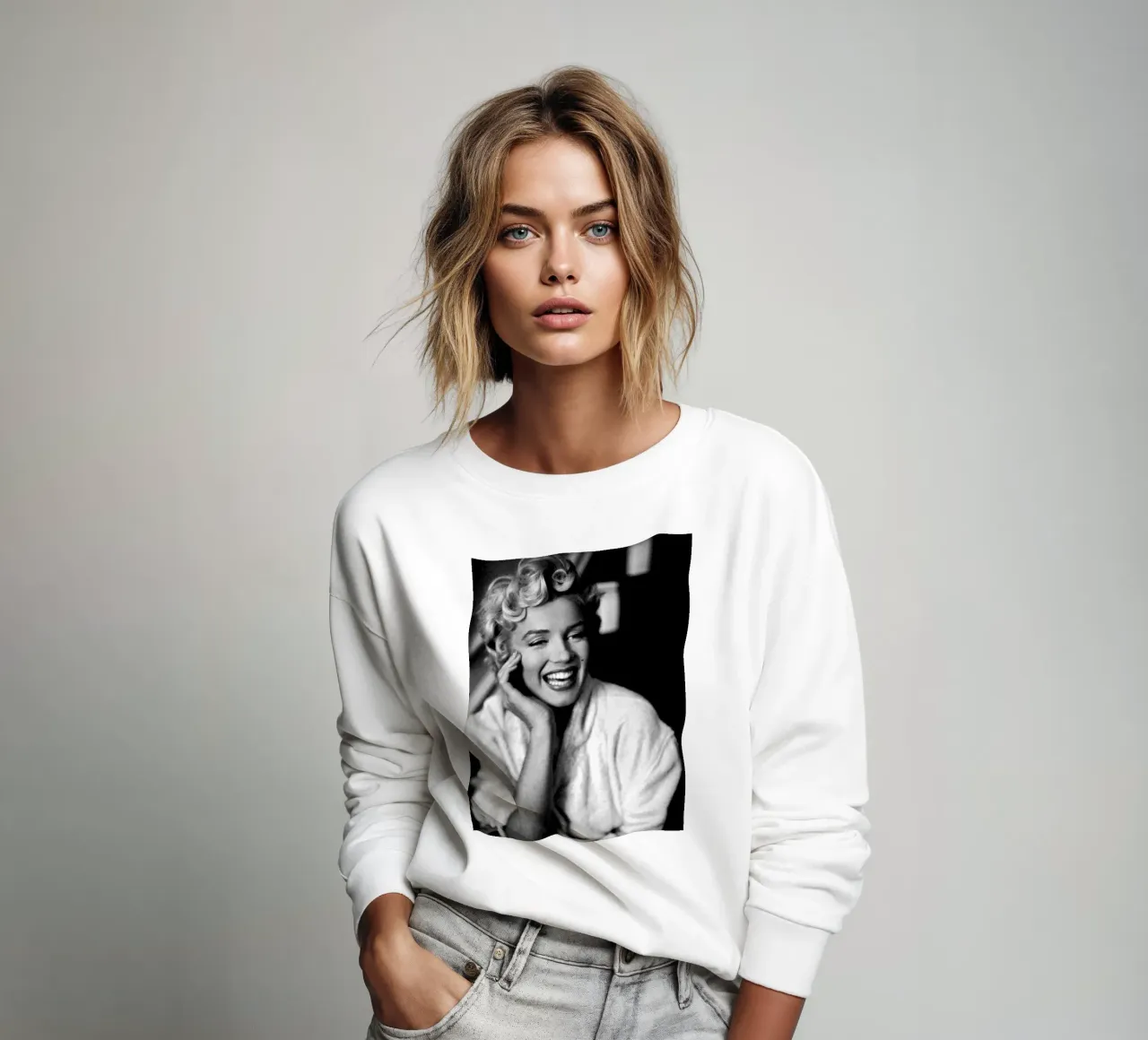 Marilyn Monroe Vintage in bianco e nero felpa da valentinomartinst