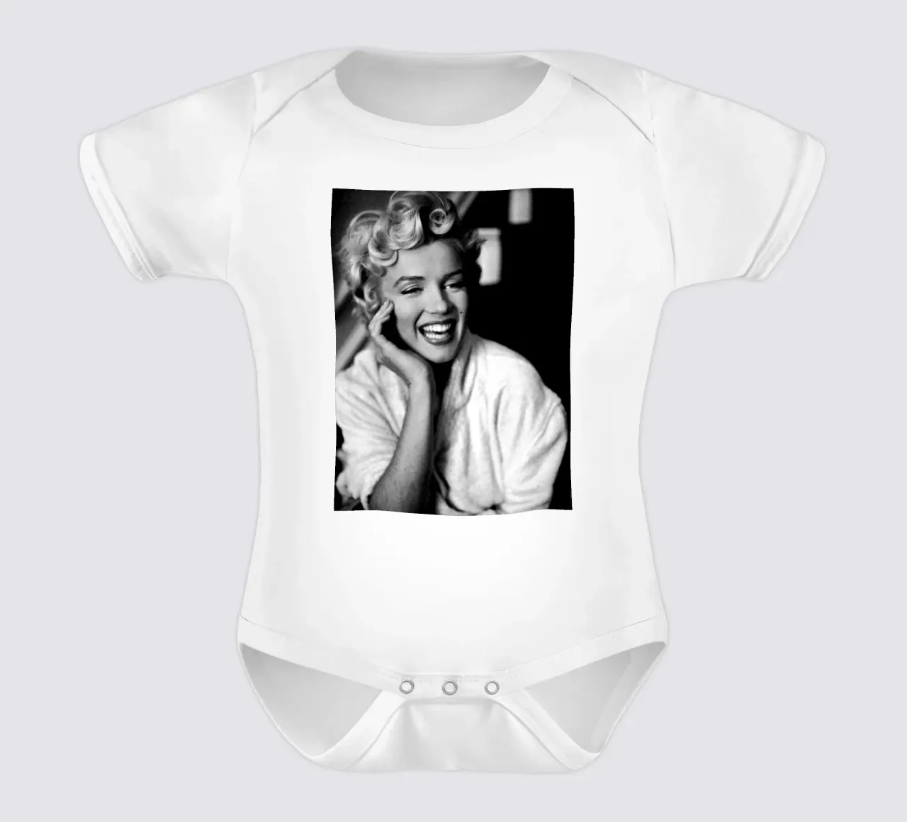 Marilyn Monroe Vintage in bianco e nero body neonato maniche corte da valentinomartinst