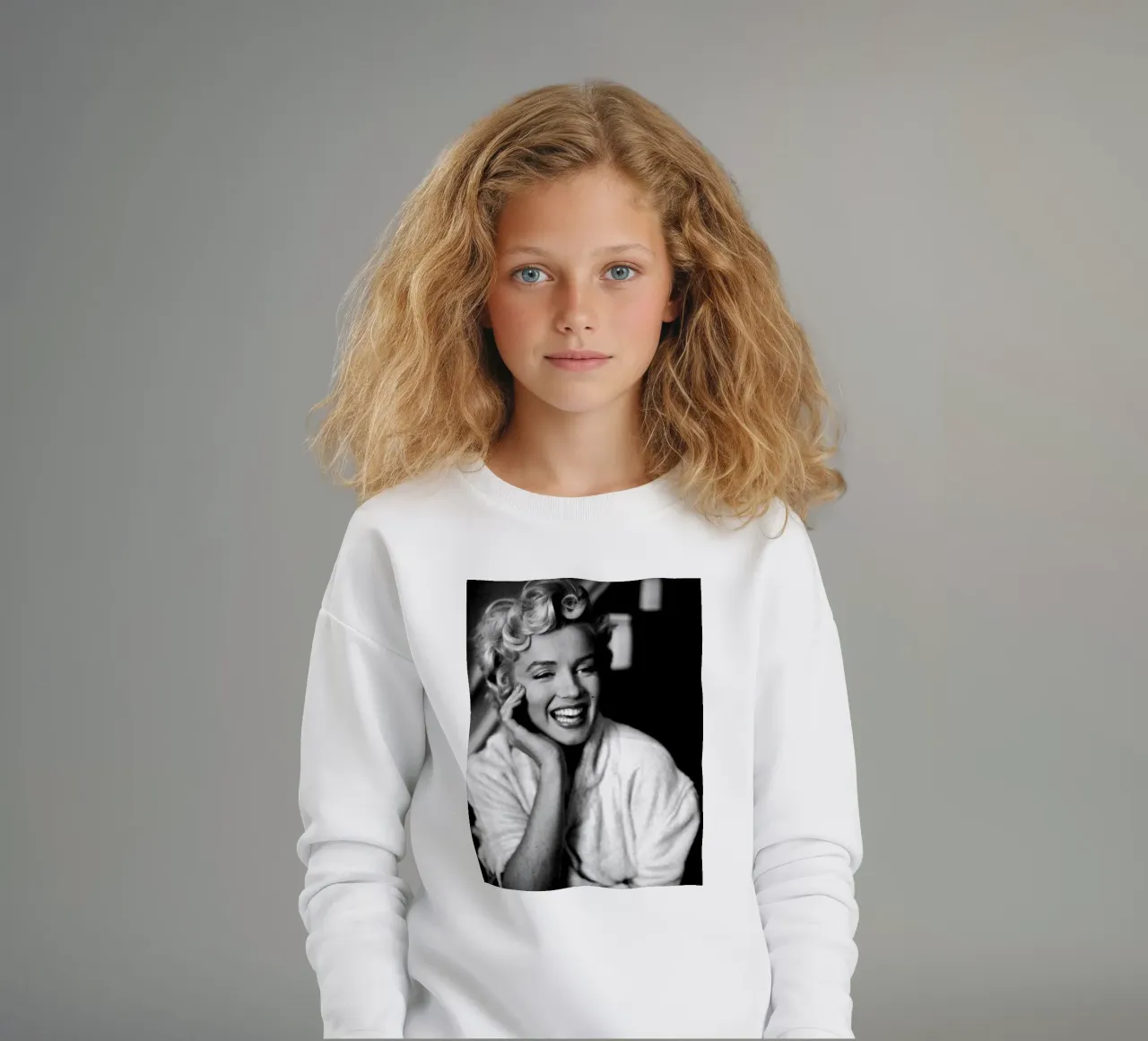 Marilyn Monroe Vintage in bianco e nero felpa bambino da valentinomartinst
