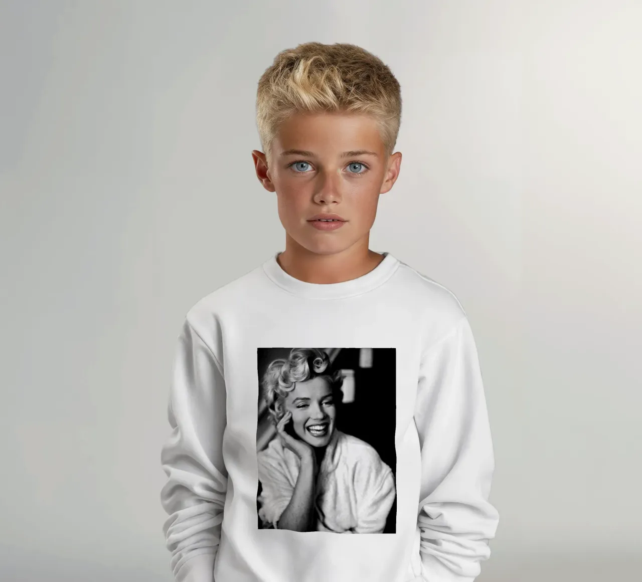 Marilyn Monroe Vintage in bianco e nero felpa bambino da valentinomartinst