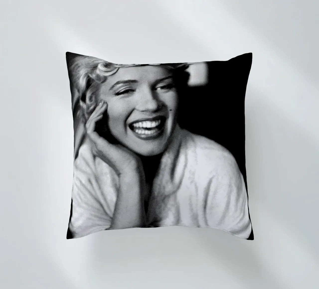 Marilyn Monroe Vintage in bianco e nero cuscino da valentinomartinst