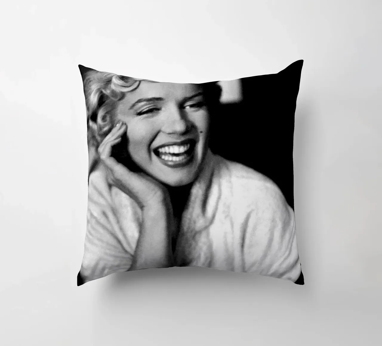Marilyn Monroe Vintage in bianco e nero cuscino da valentinomartinst