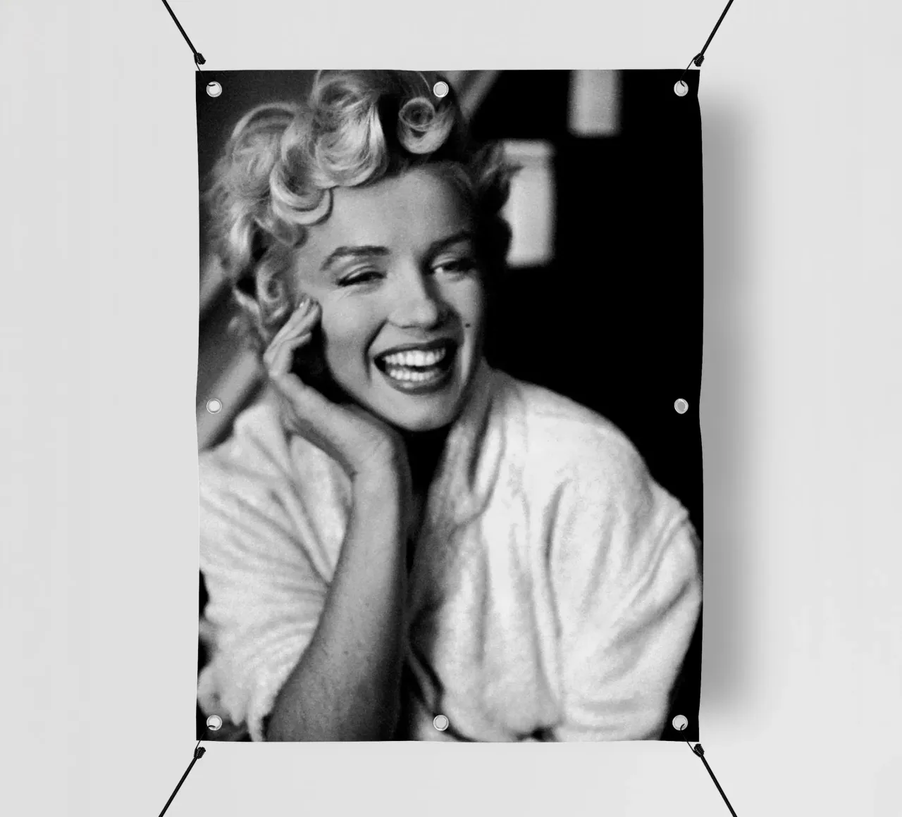 Marilyn Monroe Vintage in bianco e nero telo in pvc da valentinomartinst
