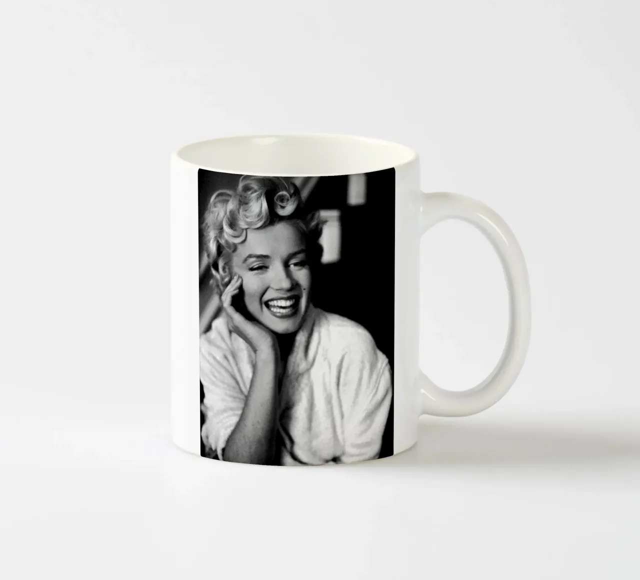 Marilyn Monroe Vintage in bianco e nero tazza in ceramica da valentinomartinst