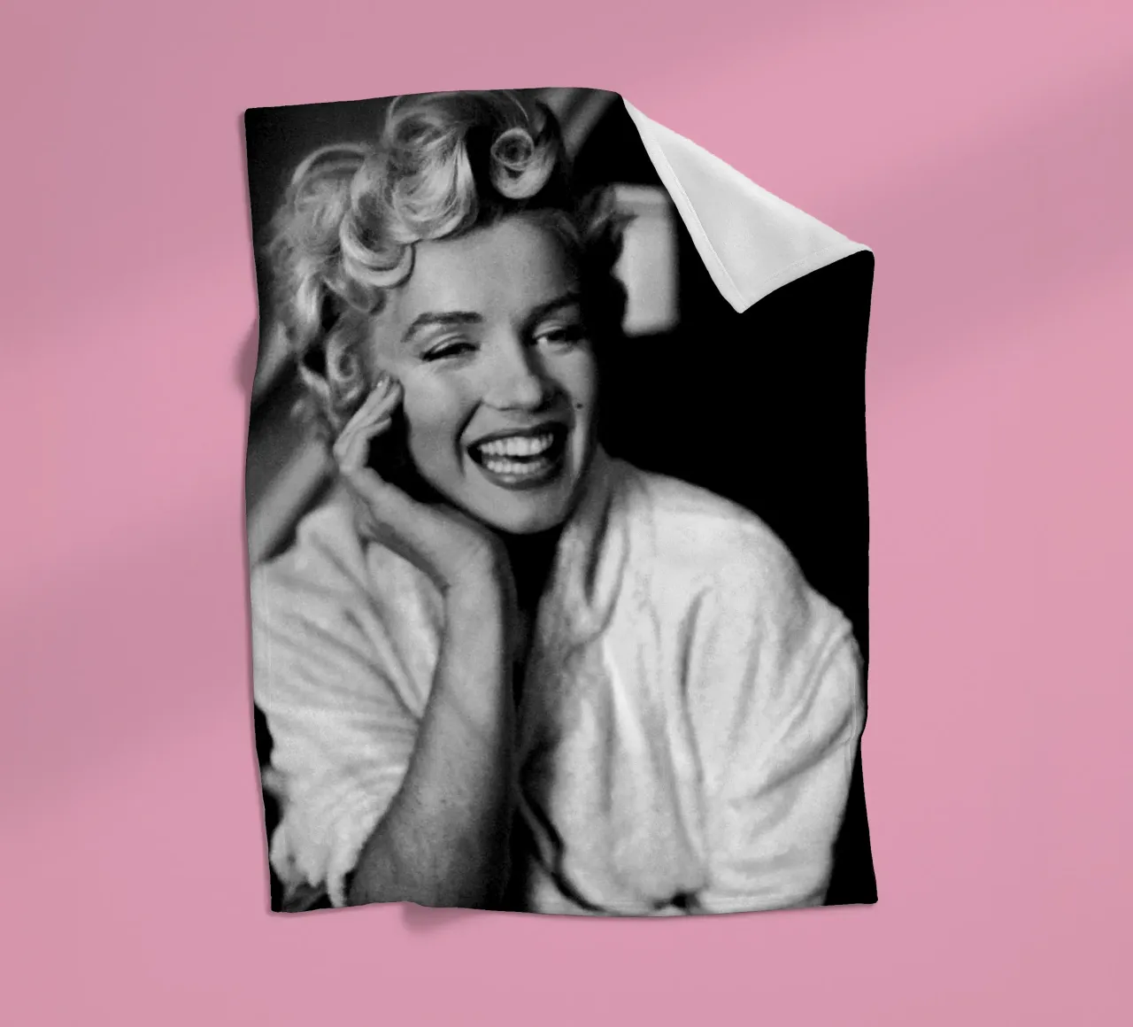 Marilyn Monroe Vintage in bianco e nero coperta in pile da valentinomartinst