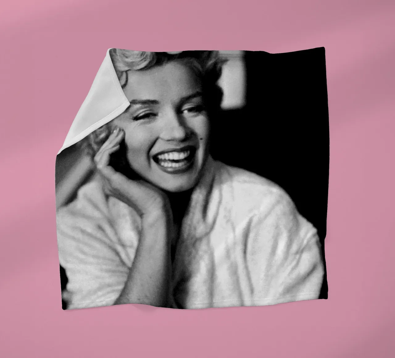 Marilyn Monroe Vintage in bianco e nero coperta in pile da valentinomartinst