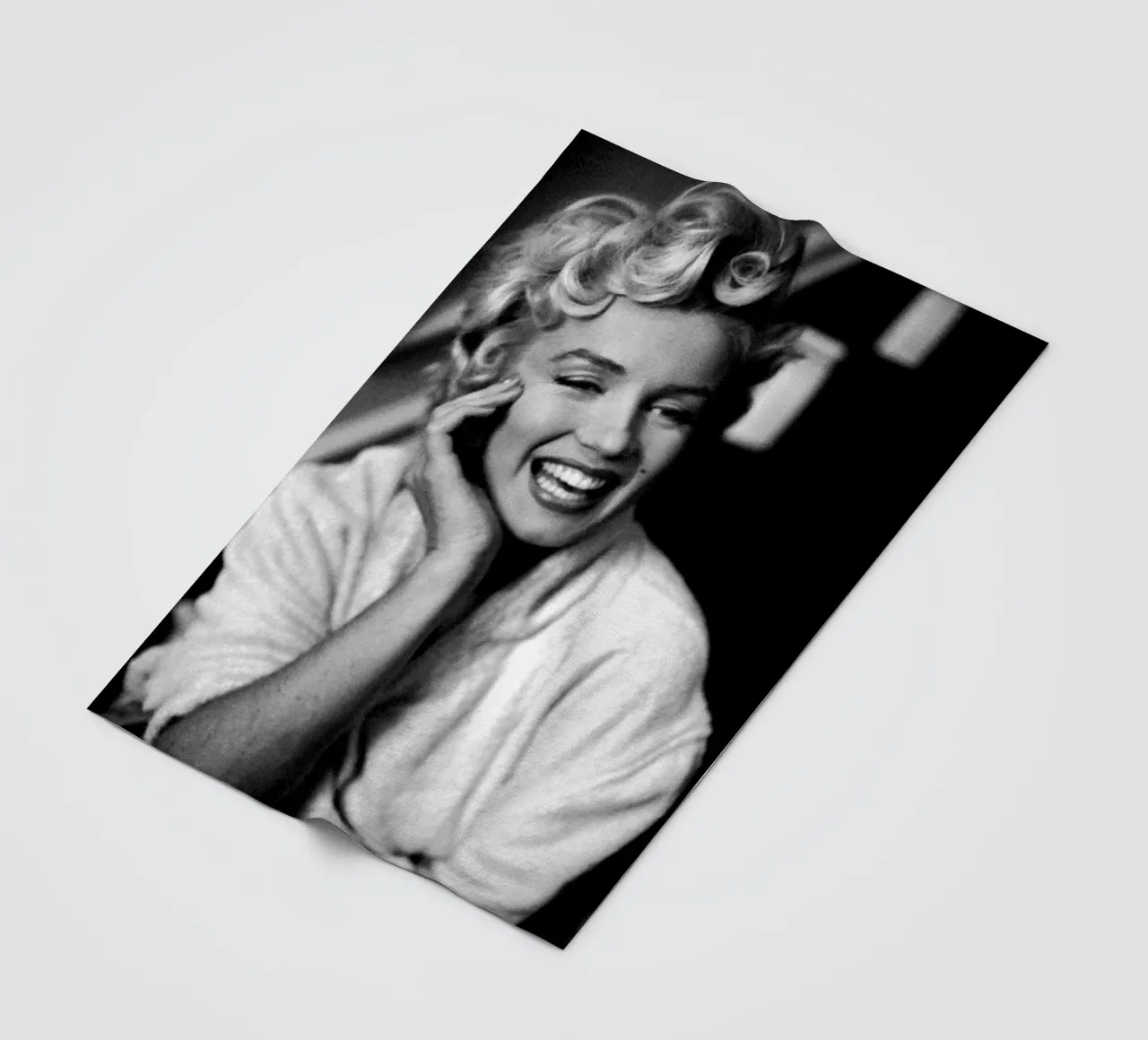 Marilyn Monroe Vintage in bianco e nero coperta in pile da valentinomartinst