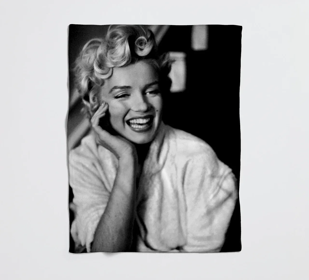 Marilyn Monroe Vintage in bianco e nero coperta in pile da valentinomartinst