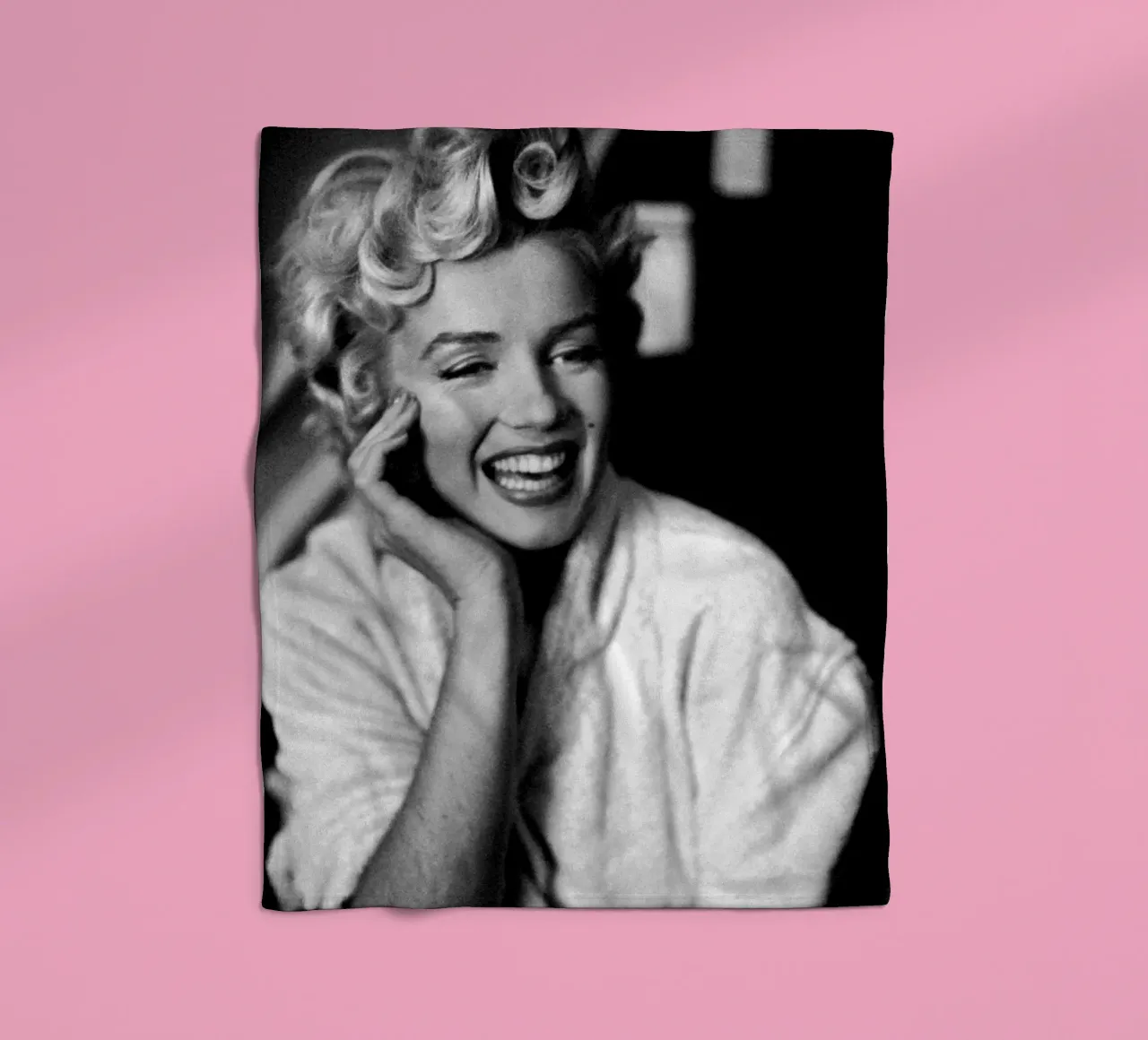 Marilyn Monroe Vintage in bianco e nero coperta in pile da valentinomartinst