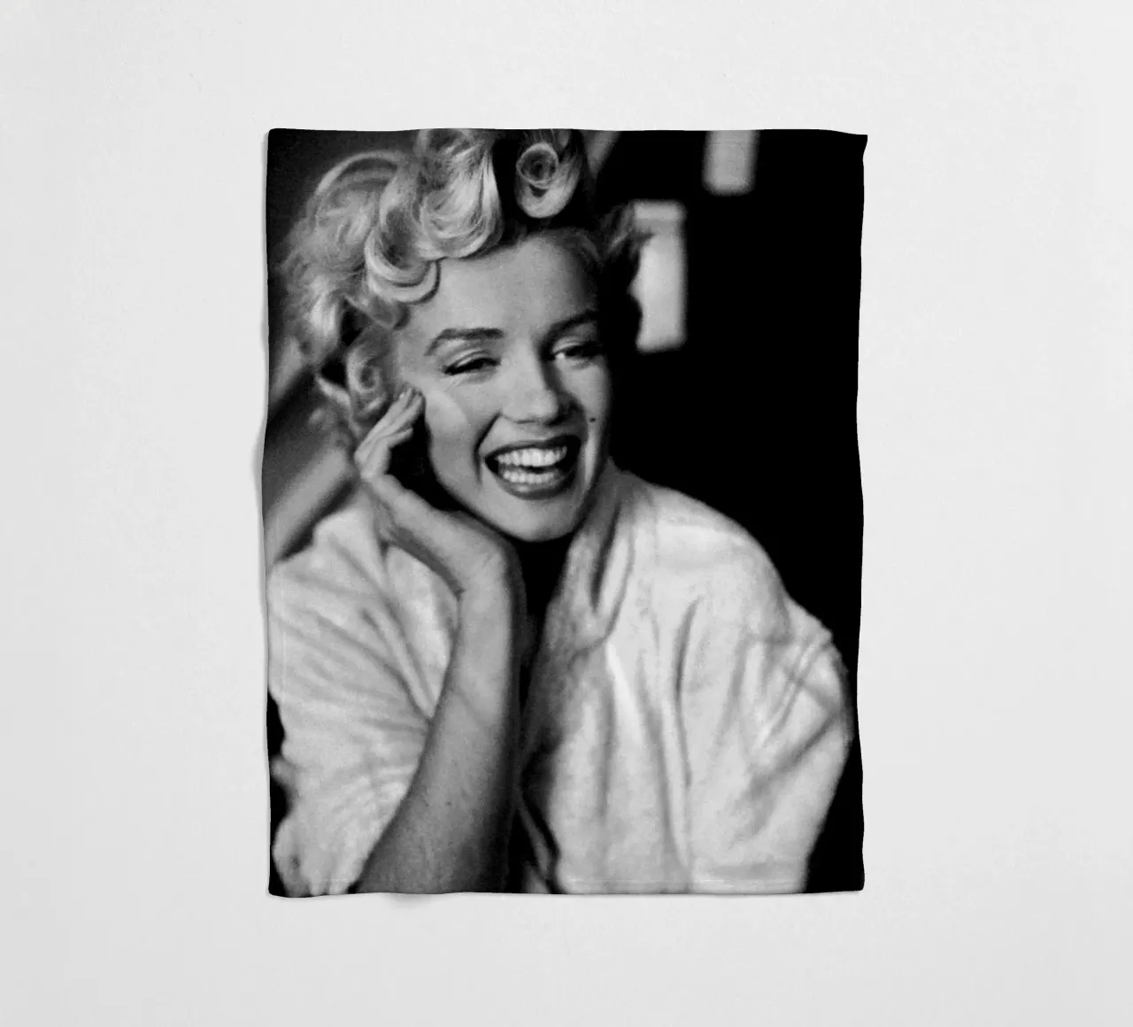 Marilyn Monroe Vintage in bianco e nero coperta in pile da valentinomartinst