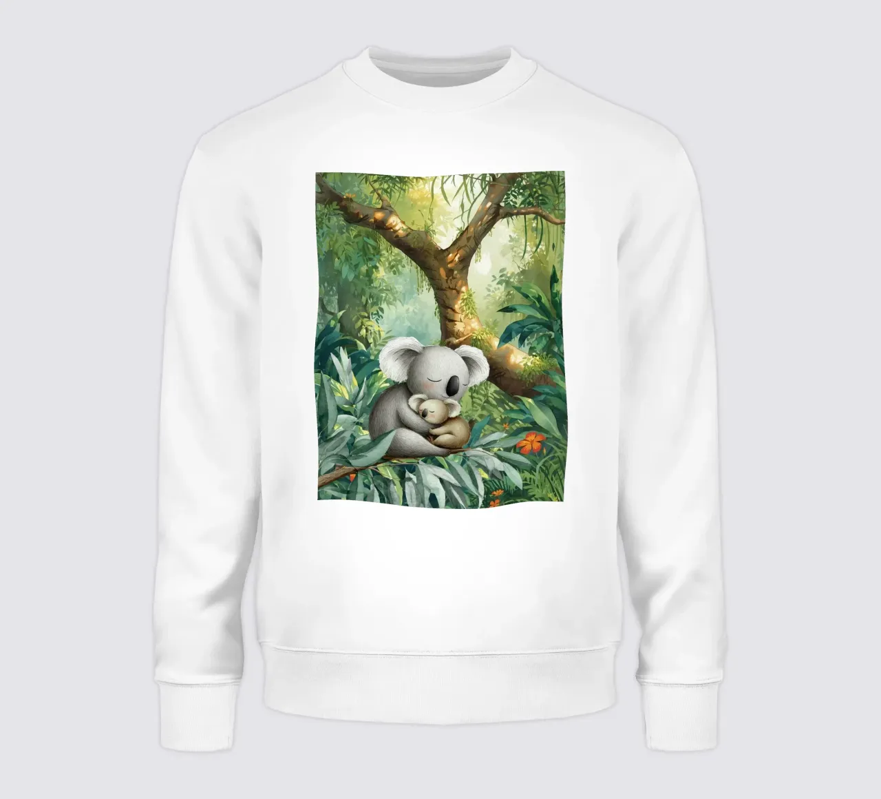 Adorabile Koala Duo in Paradiso Verde felpa da Doodle Dreams Art