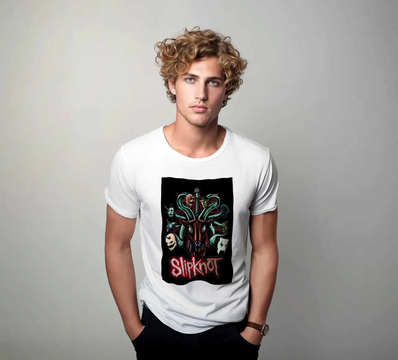 Head Snake Slipknot Poster t-shirt da TEMONSEOL