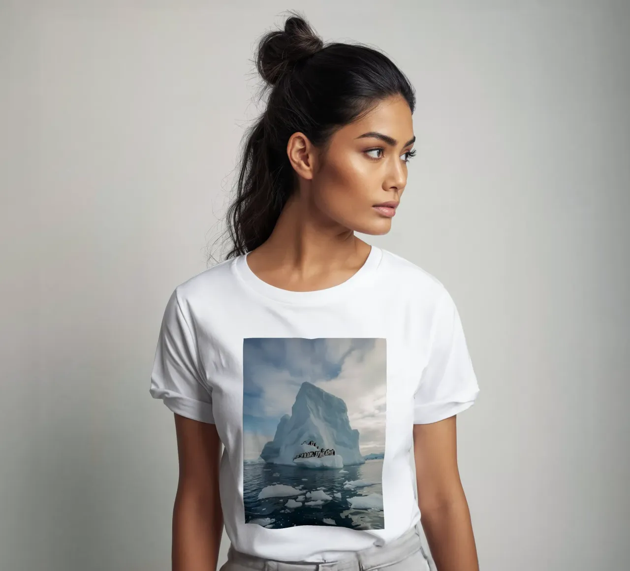 Pinguini su un iceberg in acque fredde t-shirt da DesignDoodle