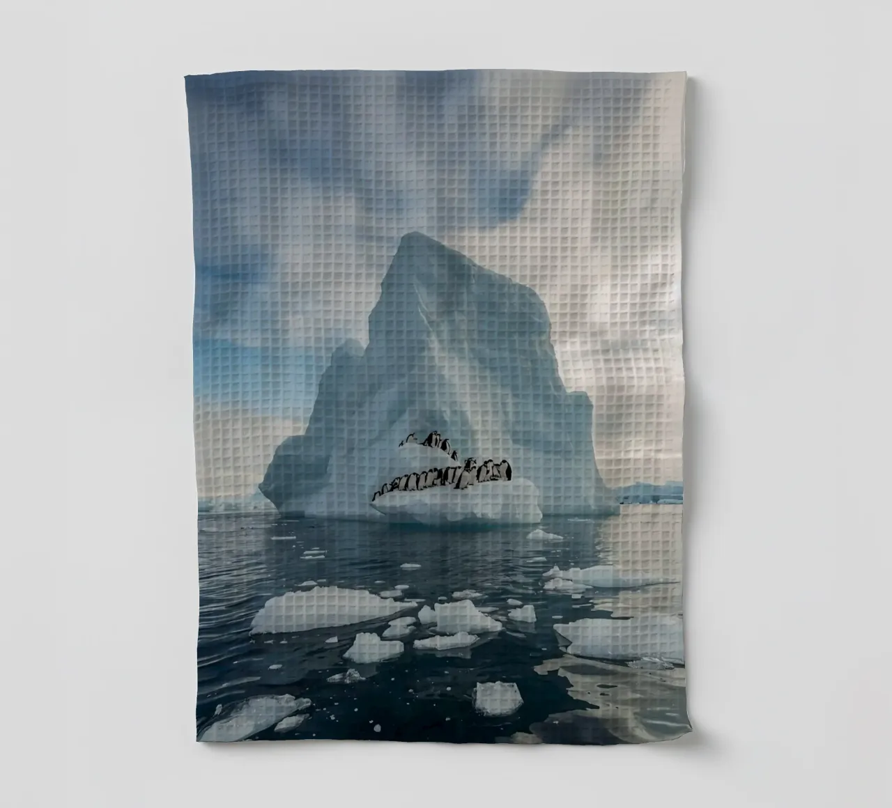 Pinguini su un iceberg in acque fredde canovaccio da cucina da DesignDoodle