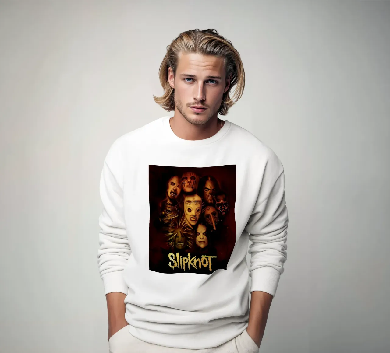 Mask Face Slipknot Poster felpa da TEMONSEOL