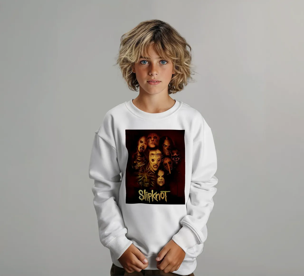 Mask Face Slipknot Poster felpa bambino da TEMONSEOL