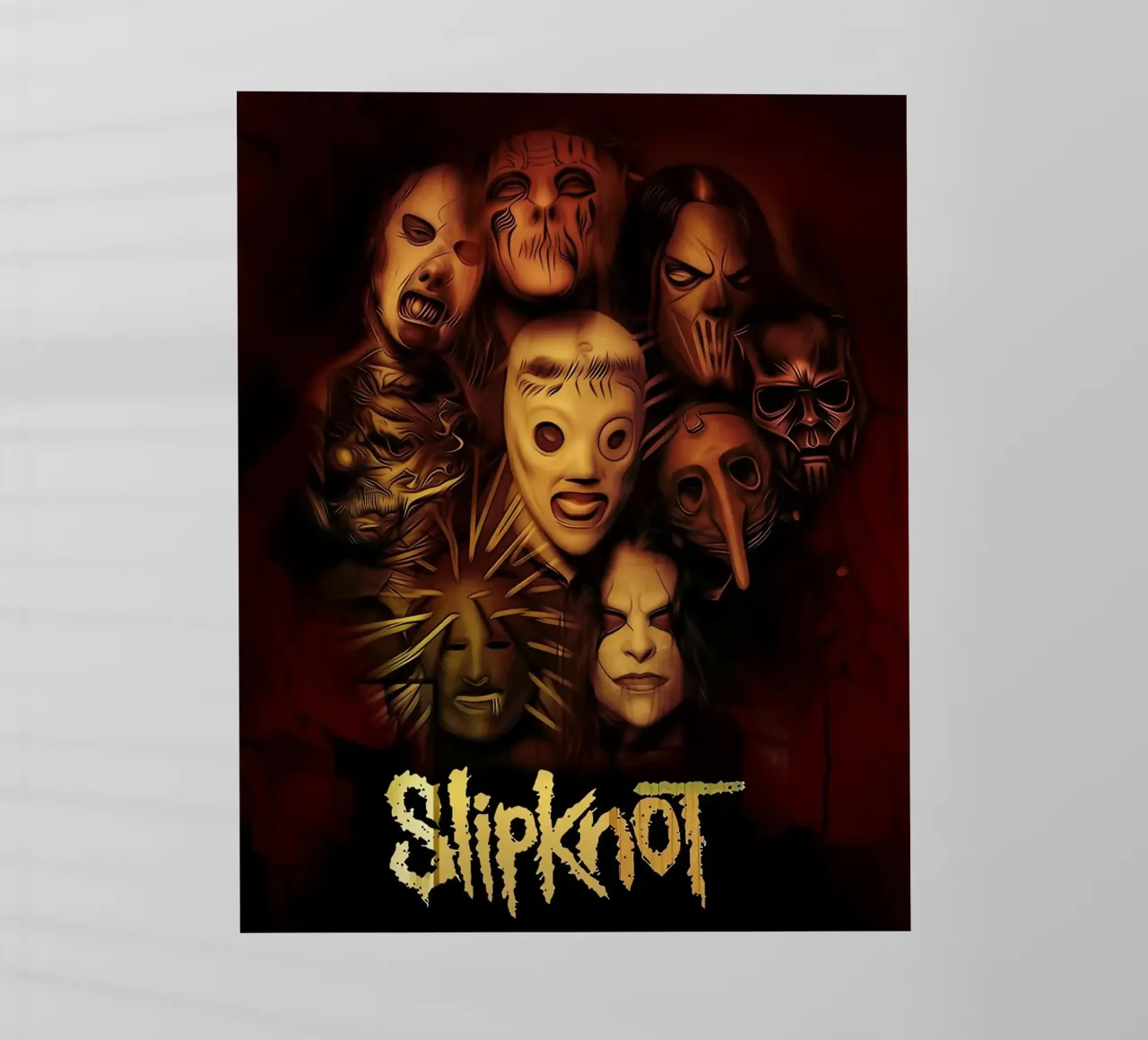 Mask Face Slipknot Poster pellicola backlit da TEMONSEOL