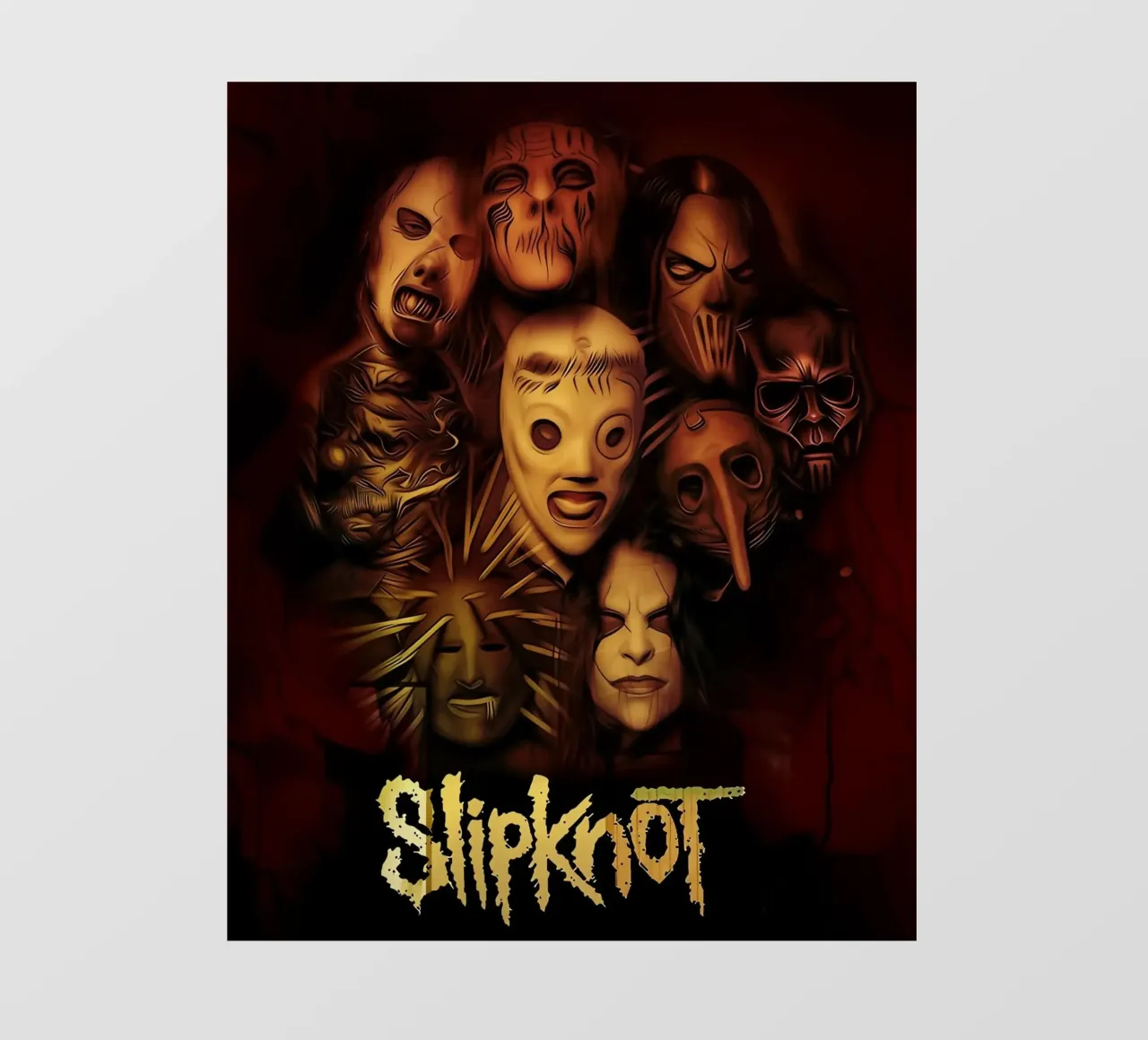 Mask Face Slipknot Poster telo in pvc da TEMONSEOL
