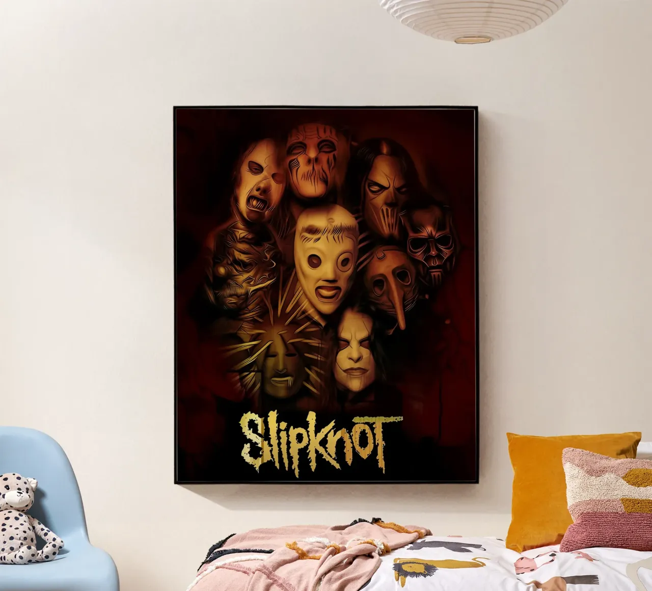 Mask Face Slipknot Poster plexiglass da TEMONSEOL