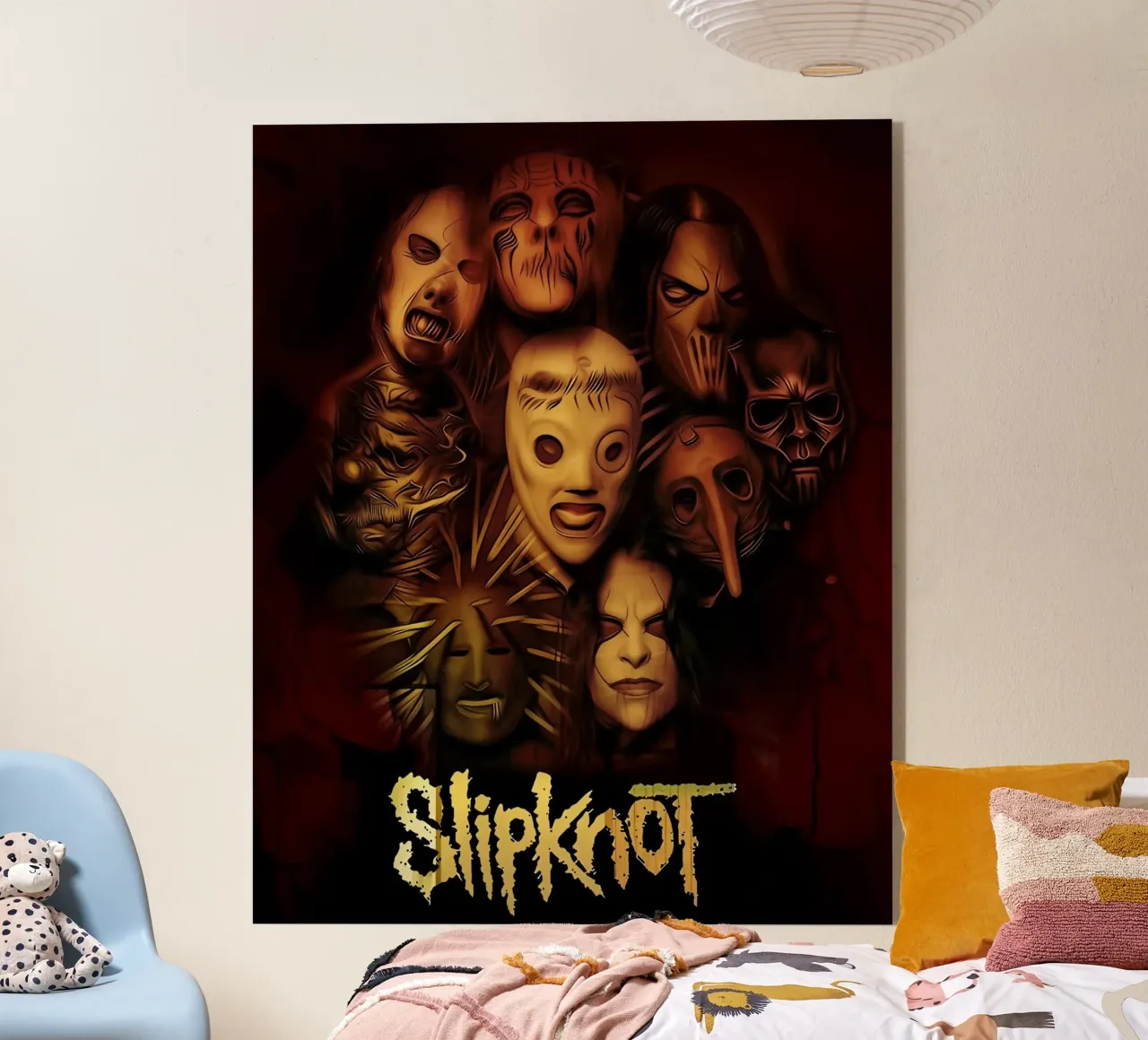 Mask Face Slipknot Poster plexiglass da TEMONSEOL
