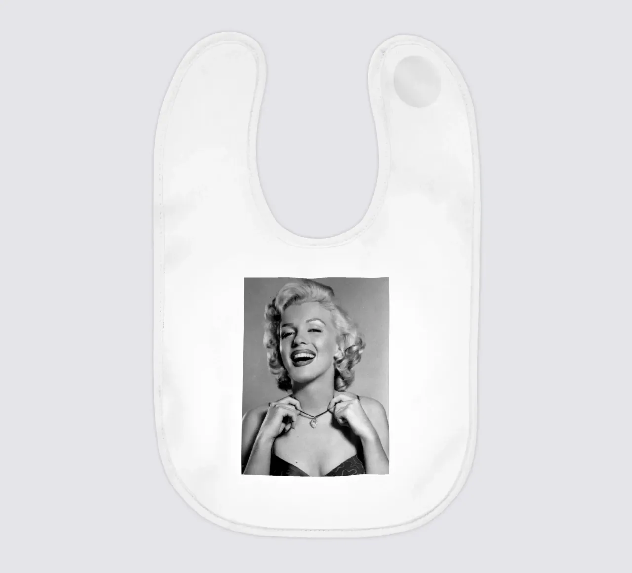 Marilyn Monroe vintage in bianco e nero bavaglino da valentinomartinst