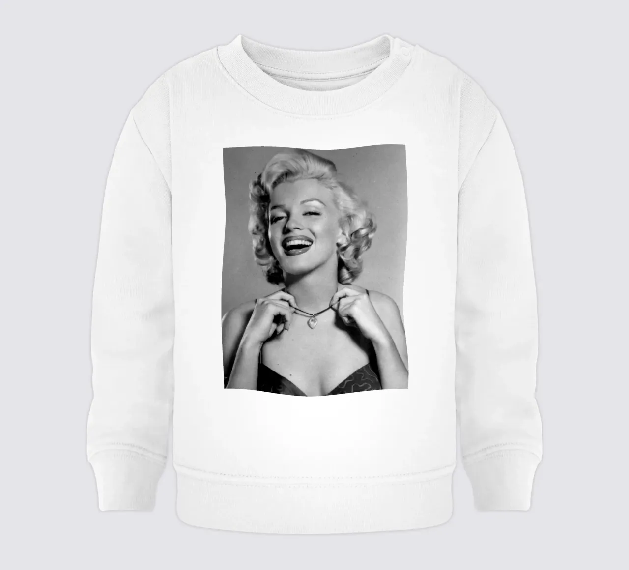 Marilyn Monroe vintage in bianco e nero felpa neonato da valentinomartinst
