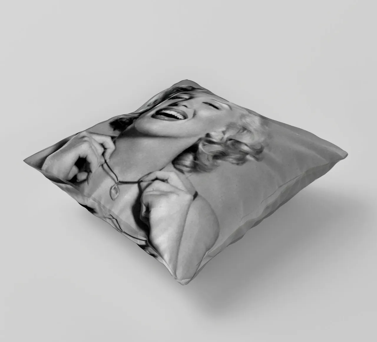 Marilyn Monroe vintage in bianco e nero cuscino da valentinomartinst