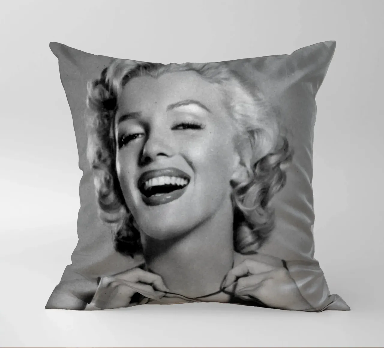Marilyn Monroe vintage in bianco e nero cuscino da valentinomartinst