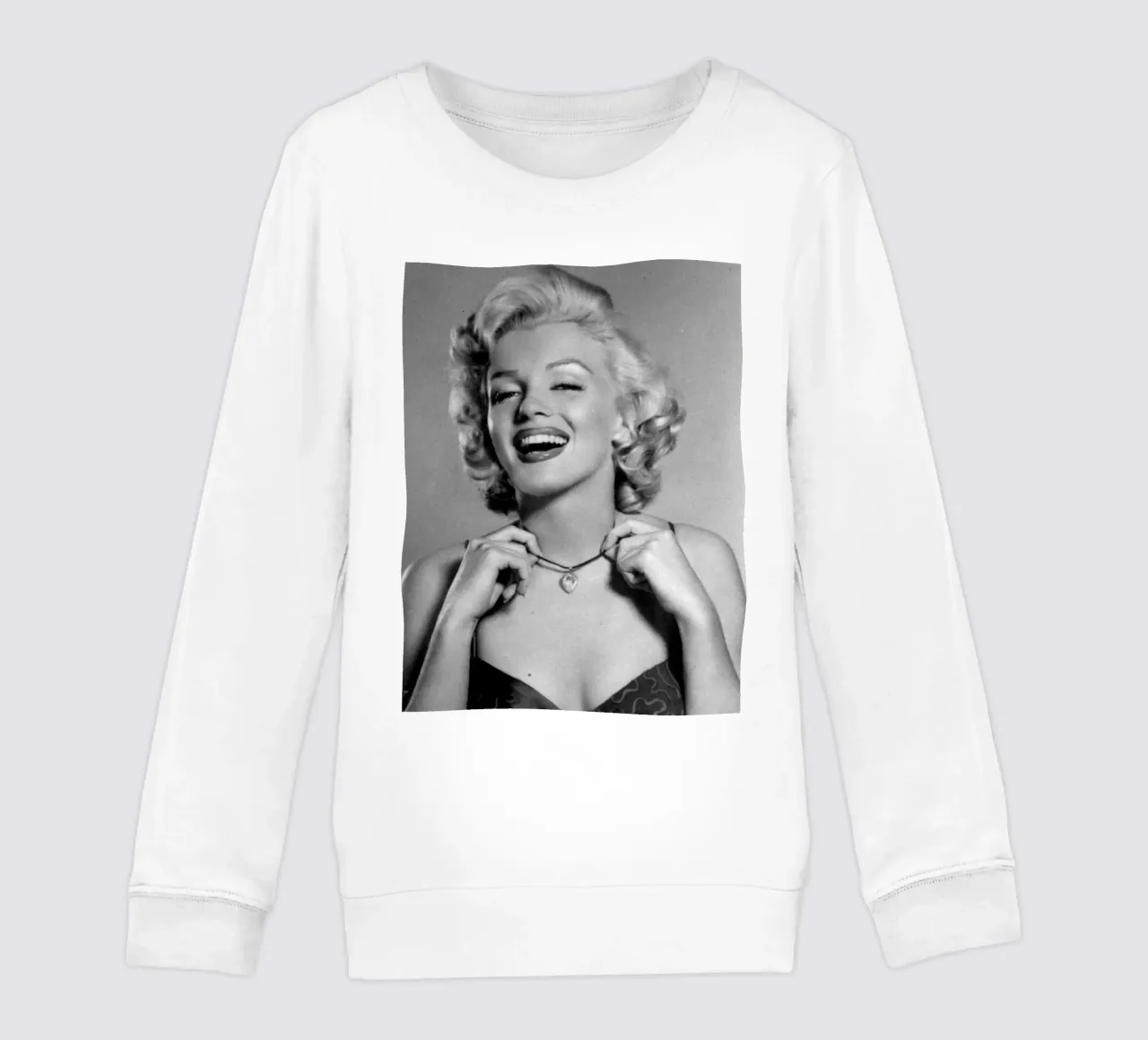 Marilyn Monroe vintage in bianco e nero felpa bambino da valentinomartinst