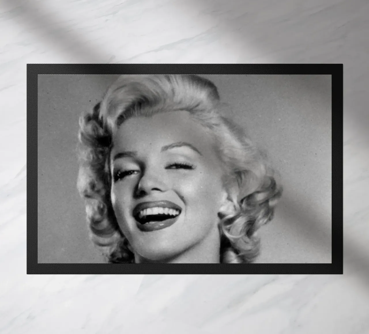Marilyn Monroe vintage in bianco e nero zerbino da valentinomartinst
