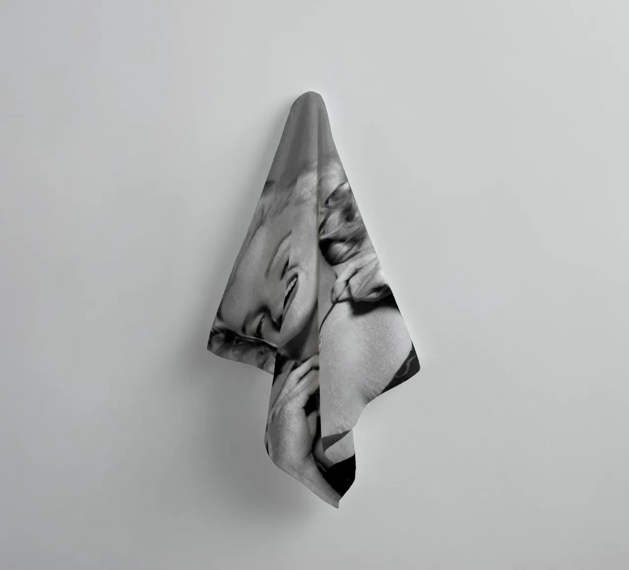 Marilyn Monroe vintage in bianco e nero asciugamano da bagno da valentinomartinst