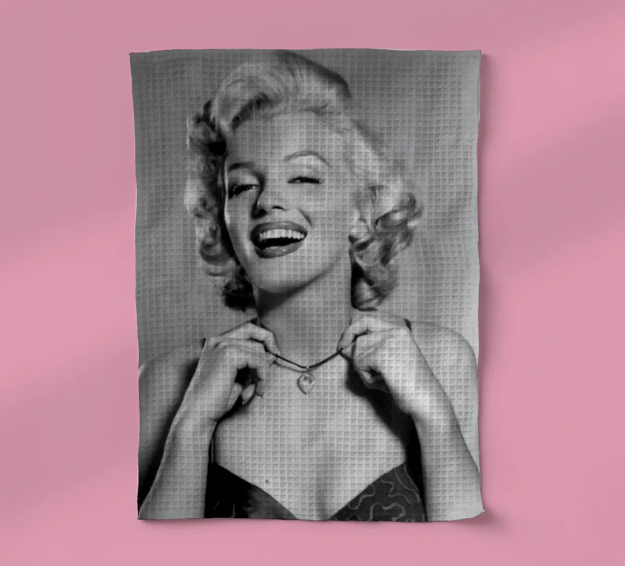Marilyn Monroe vintage in bianco e nero canovaccio da cucina da valentinomartinst
