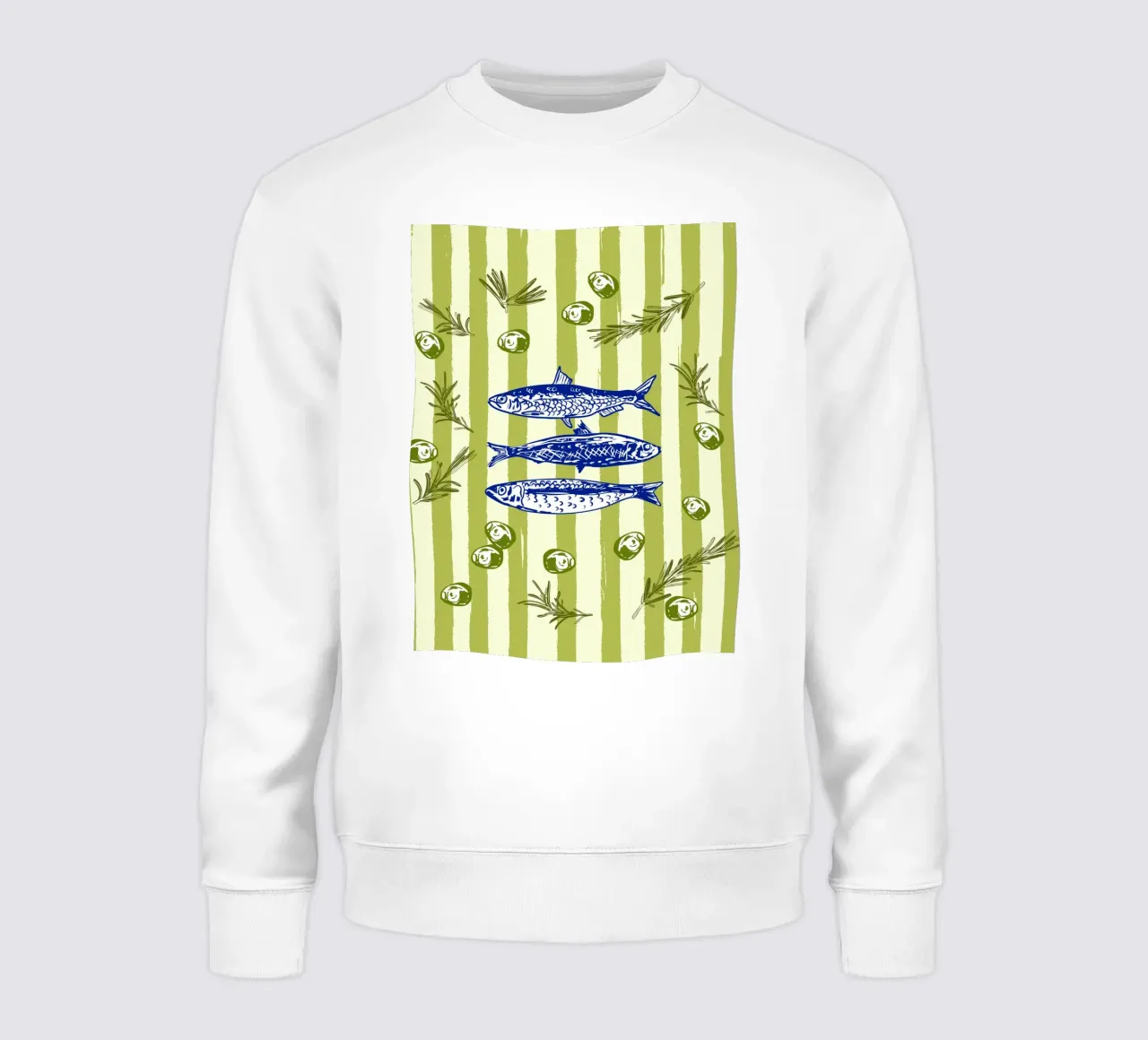 Sarde con olive ed erbe aromatiche Retro Vintage felpa da EDMPROJECT