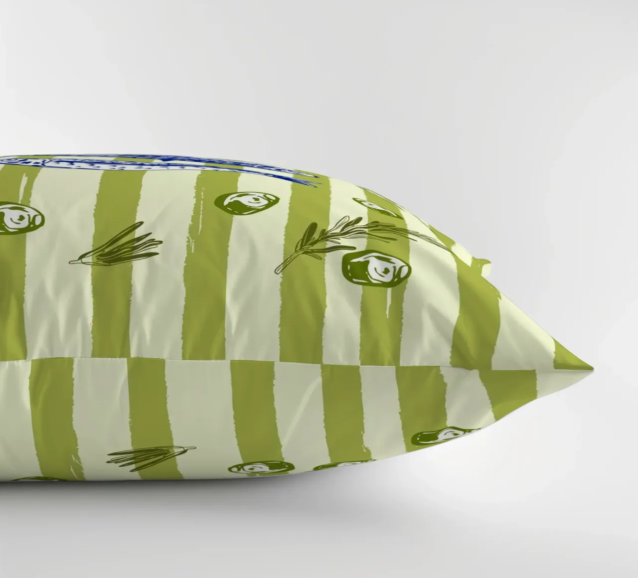 Sarde con olive ed erbe aromatiche Retro Vintage cuscino da EDMPROJECT