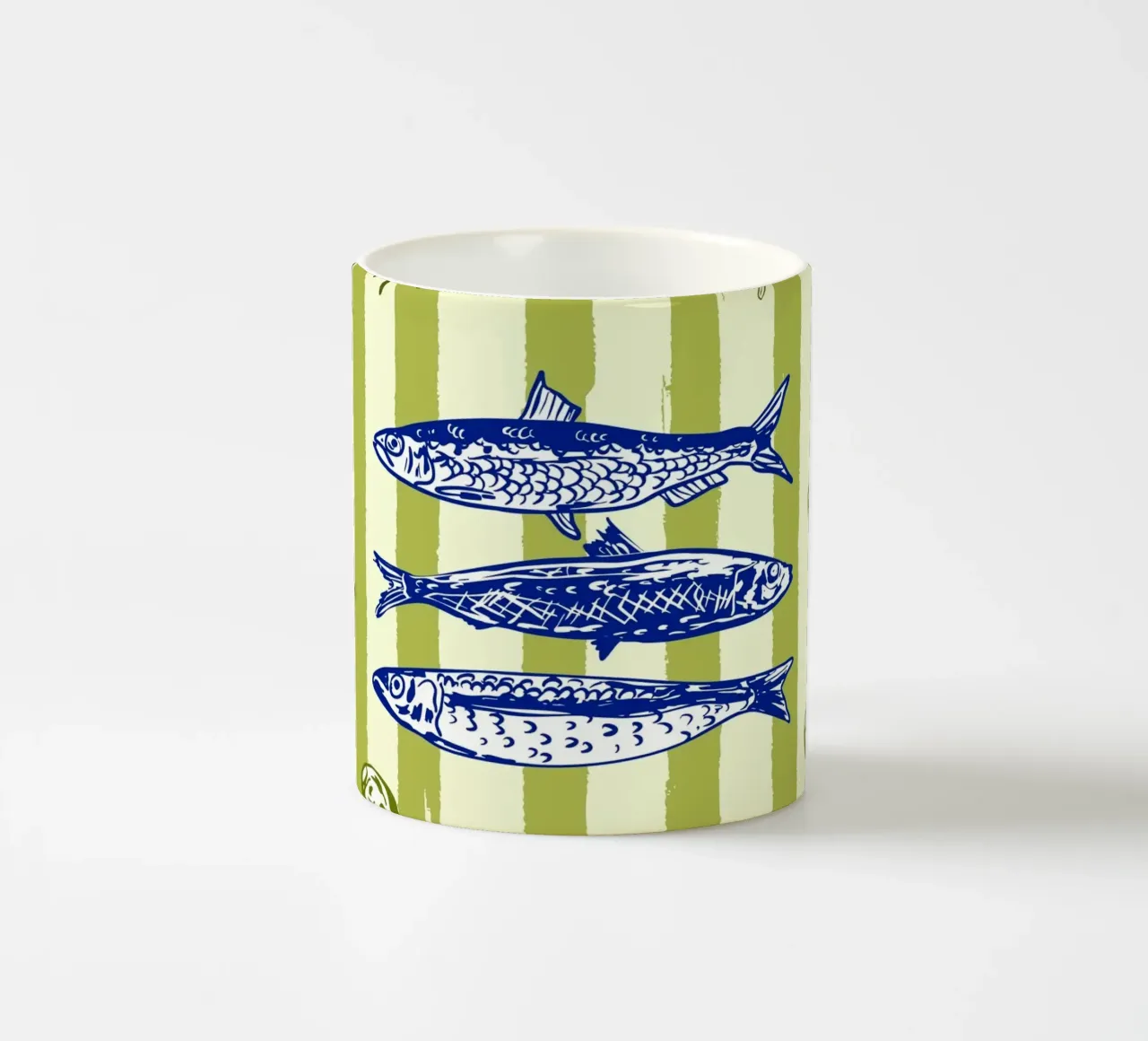 Sarde con olive ed erbe aromatiche Retro Vintage tazza in ceramica da EDMPROJECT
