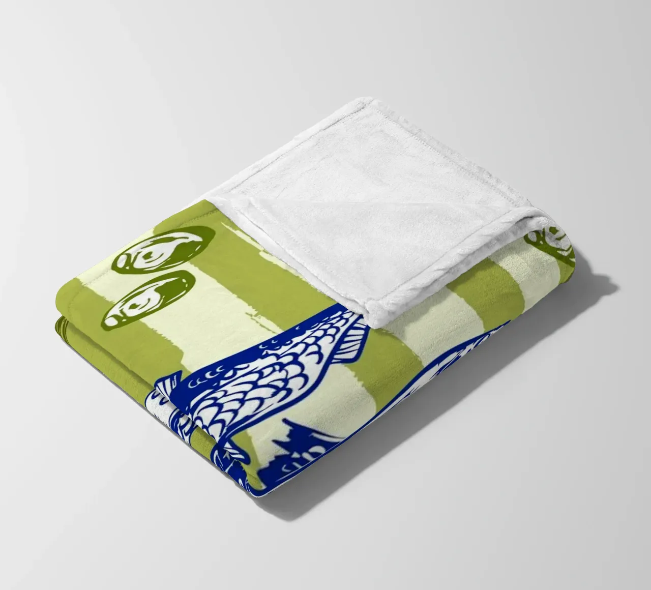 Sarde con olive ed erbe aromatiche Retro Vintage coperta in pile da EDMPROJECT