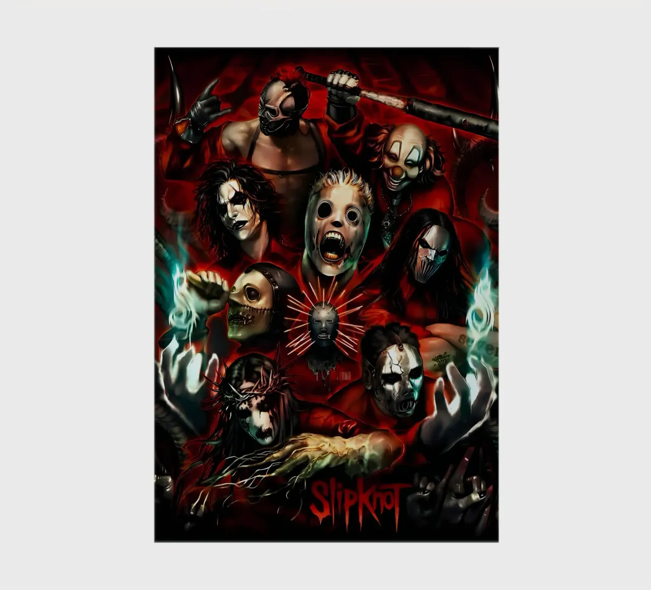 Clown Member Slipknot Poster notebook by TEMONSEOL