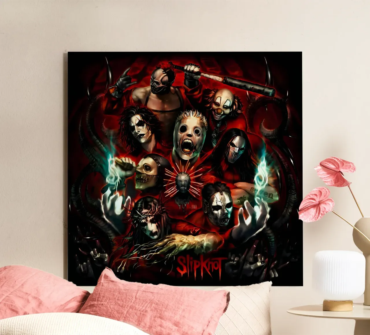 Clown Member Slipknot Poster alluminio dibond da TEMONSEOL